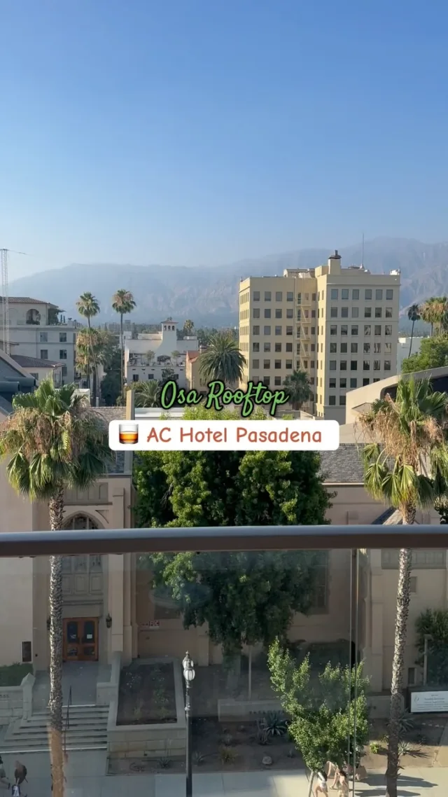 Checked out the new @osarooftop at the AC Hotel in Pasadena! 🥃 It opened last week and I was so excited to check out the vibes! 

It is the highest rooftop in Pasadena and there are many cocktails and food options🍸🍔

I highly recommend going! 🏔️ 

#pasadena #la #losangeles #achotel #sgv #sangabrielvalley #rooftop #rooftopbar #cocktails #hotsummernights #midjuly #osa #osabar #hotelbar